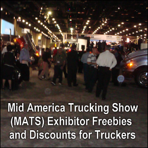 Mid America Trucking Show (MATS) Exhibitor Freebies and Discounts for Truckers