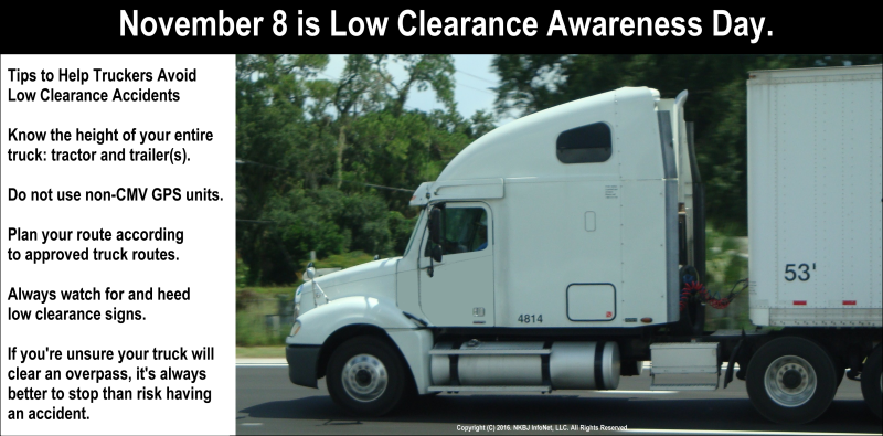 November 8 is 'Low Clearance Awareness Day'