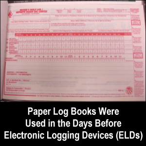 Paper log books were used in the days before Electronic Logging Devices (ELDs).