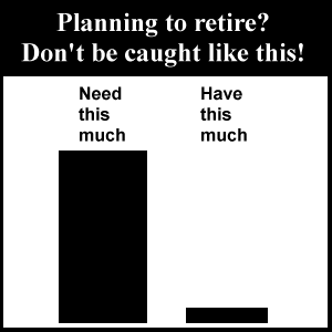 Planning to retire? Don't be caught like this! Need this much, have this much.
