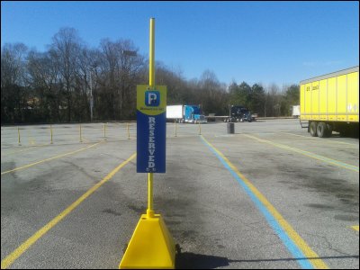 A Reserve It Parking space at the TA in Commerce, Georgia