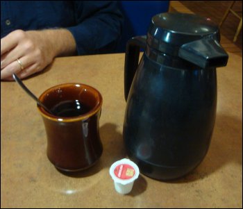 Coffee in the cup and carafe