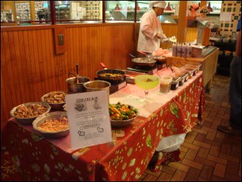 The stir fry buffet at the Petro Iron Skillet Restaurant in Bordentown, NJ.