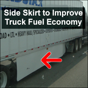 Side skirt to improve fuel economy.