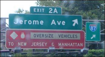 Another oversized vehicle sign in New York City.