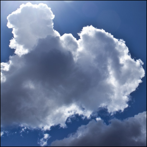 Clouds in the sky, symbolic of cloud computing