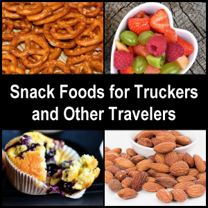Snack foods for professional truck drivers and other travelers.