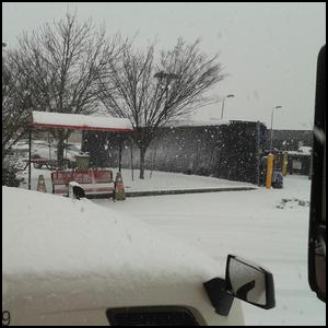 With snow falling, know when to park your truck.