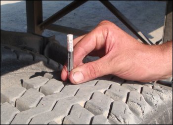 Measuring tread on inside center.