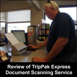 Review of TripPak Express Document Scanning Service.