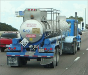 Some tankers like this one are pulled by local drivers.