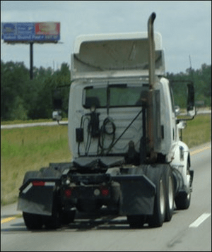 A bobtail daycab tractor.