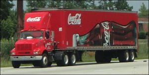 Soft drinks are often delivered by drivers with local truck driving jobs.