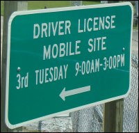 Sign for driver license mobile site.