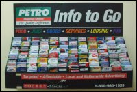 Truck stop info center advertising