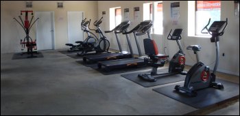 A photo of some trucker gym equipment at the Greater Chicago I-55 Auto/Truck Stop.