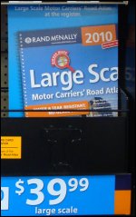 Large Scale Motor Carriers' Road Atlas -- a truckers atlas with spiral binding, wear and tear resistant pages, and no glare.