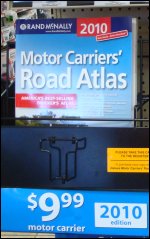 The least expensive truckers atlas with paper pages and binding.