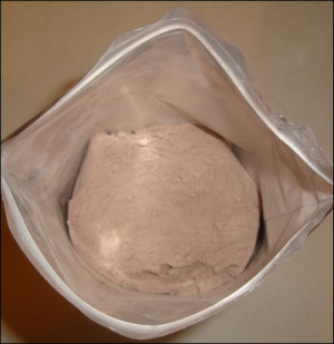 Brownie Mix as it appears after opening the pouch or bag.