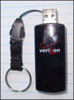 A Verizon Wireless Mobile Broadband modem before being damaged.