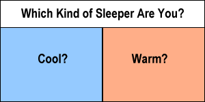 Which kind of sleeper are you: cool or warm?