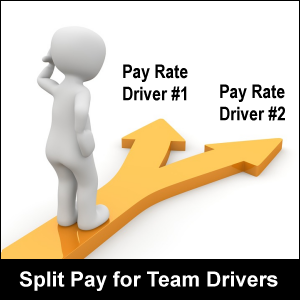 Split pay rate for team drivers