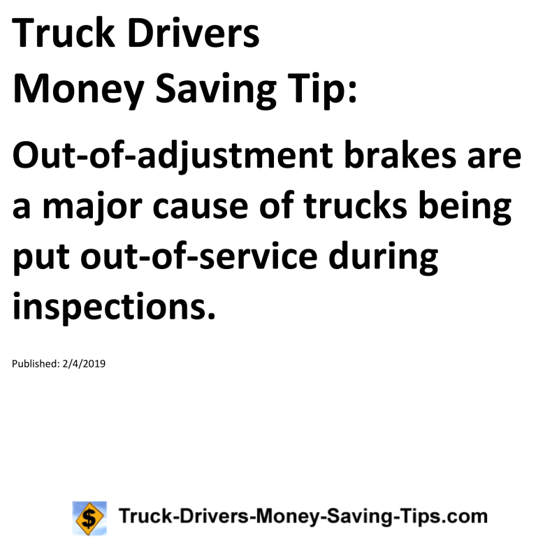 Truck Drivers Money Saving Tip for 02-04-2019