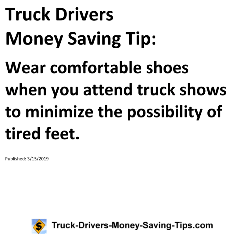 Truck Drivers Money Saving Tip for 03-15-2019