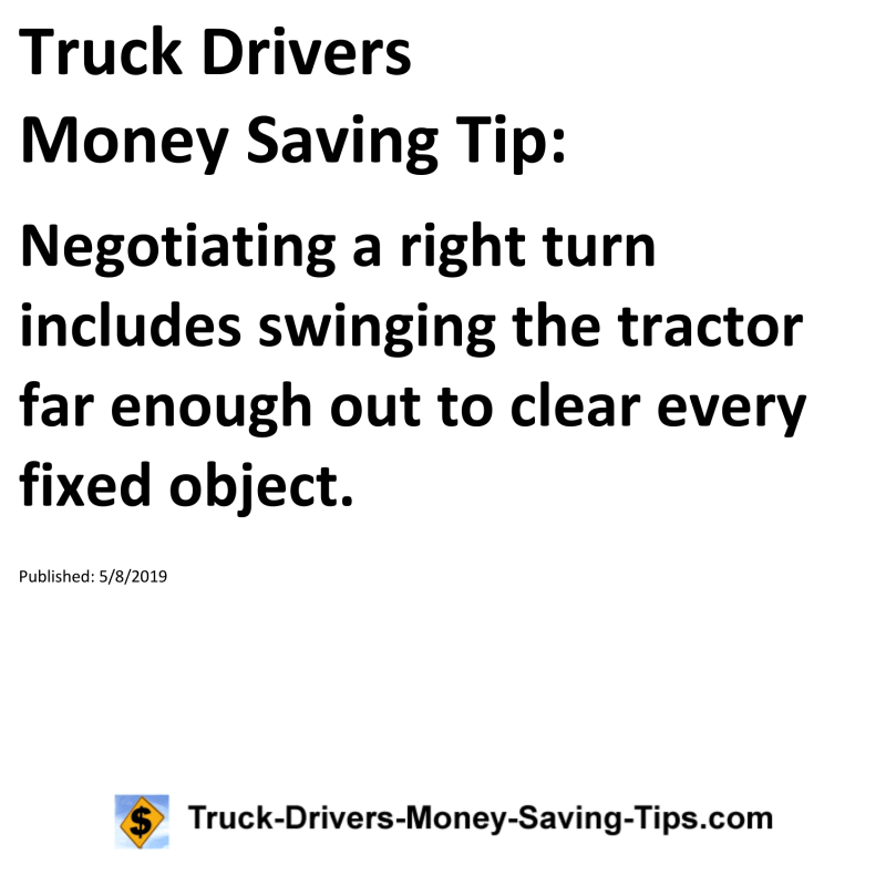 Truck Drivers Money Saving Tip for 05-08-2019