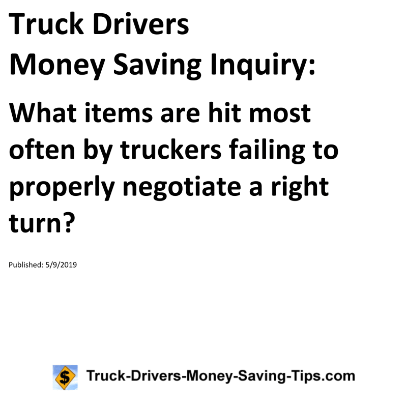 Truck Drivers Money Saving Inquiry for 05-09-2019