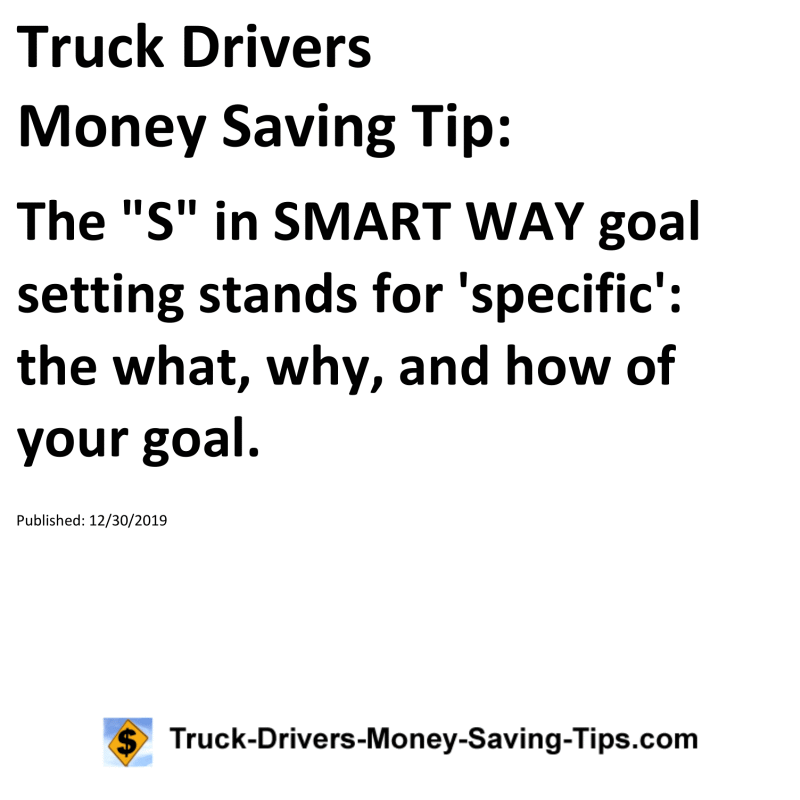 Truck Drivers Money Saving Tip for 12-30-2019