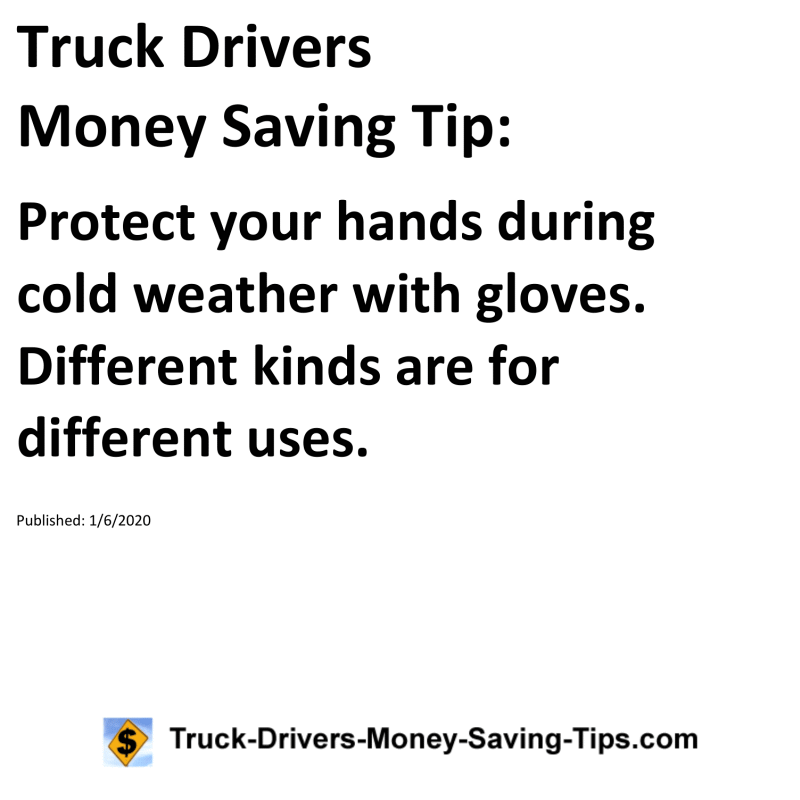 Truck Drivers Money Saving Tip for 01-06-2020