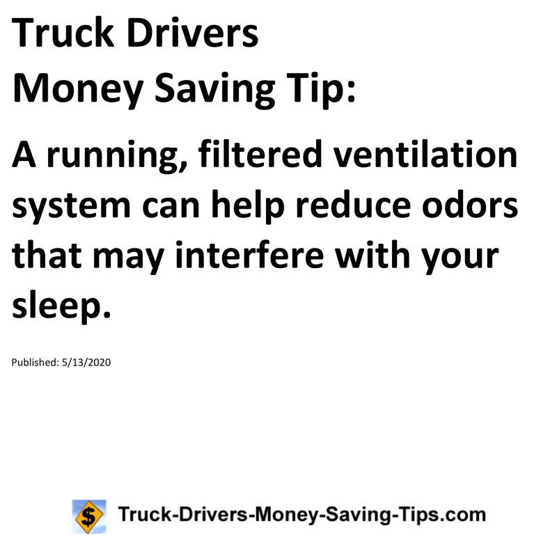 Truck Drivers Money Saving Tip for 05-13-2020