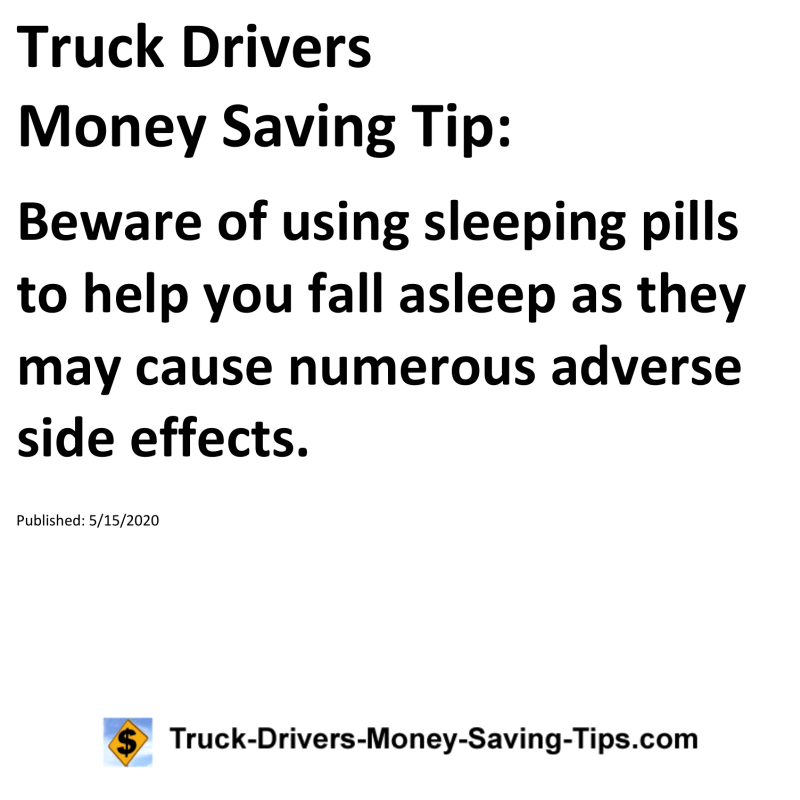 Truck Drivers Money Saving Tip for 05-15-2020