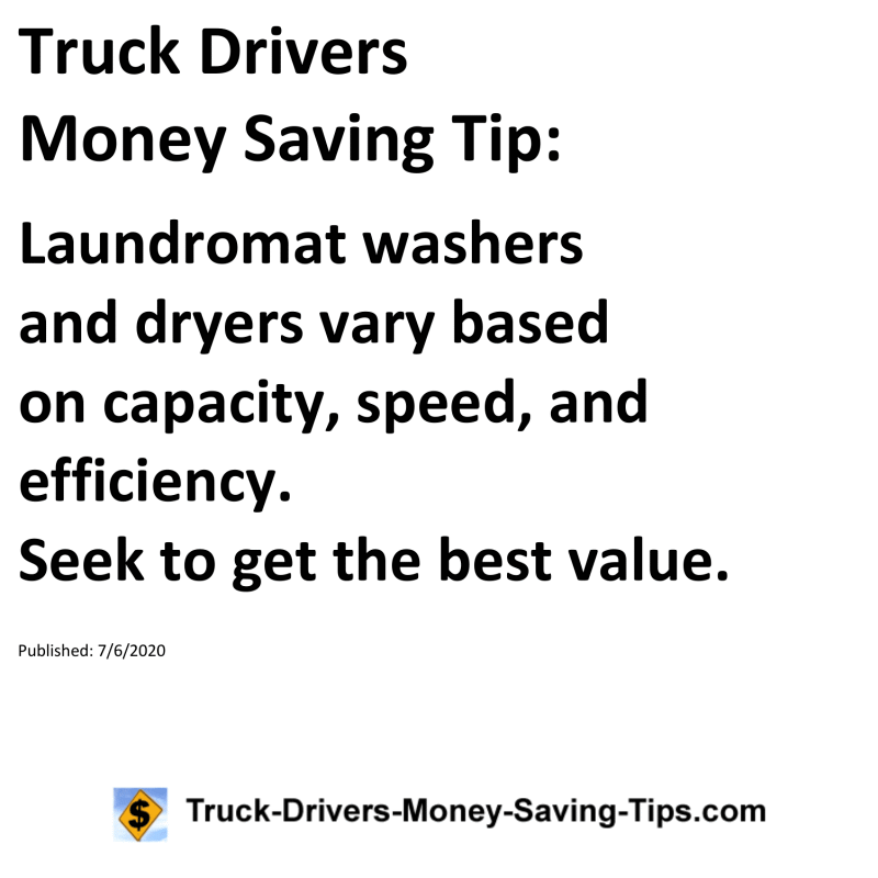 Truck Drivers Money Saving Tip for 07-06-2020