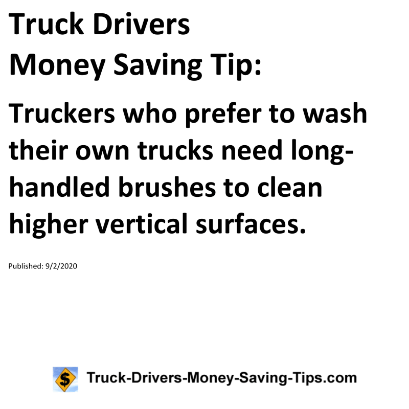 Truck Drivers Money Saving Tip for 09-02-2020