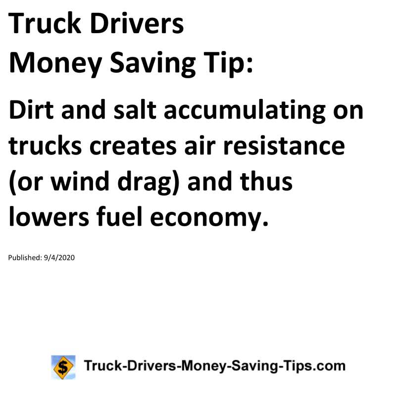 Truck Drivers Money Saving Tip for 09-04-2020