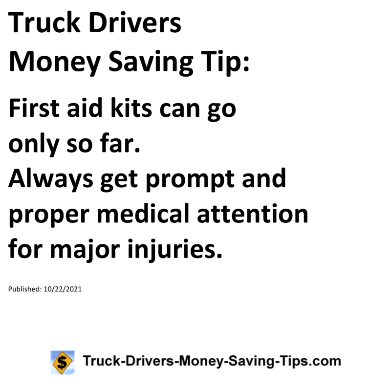 Truck Drivers Money Saving Tip for 10-22-2021