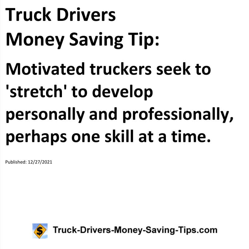 Truck Drivers Money Saving Tip for 12-27-2021