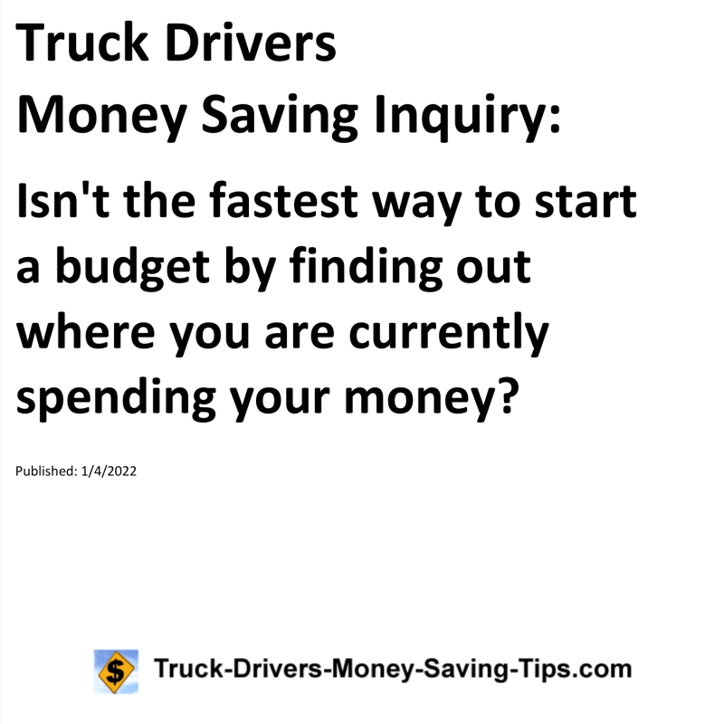 Truck Drivers Money Saving Tip for 01-04-2022