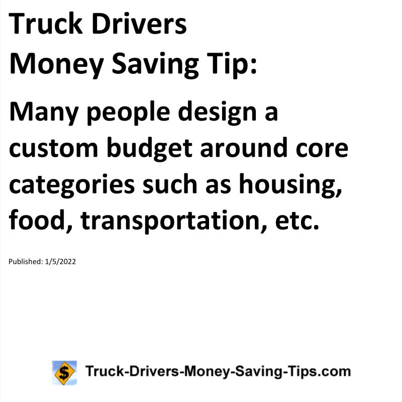 Truck Drivers Money Saving Tip for 01-05-2022