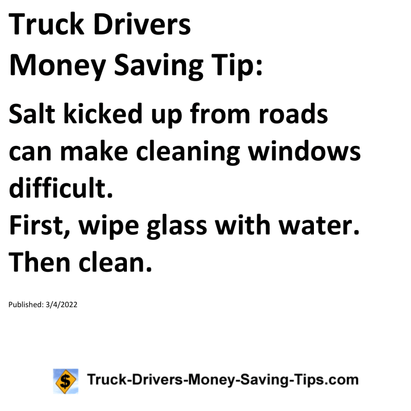 Truck Drivers Money Saving Tip for 03-04-2022