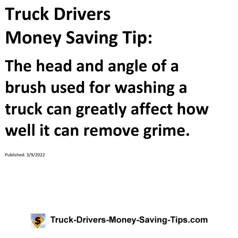 Truck Drivers Money Saving Tip for 03-09-2022