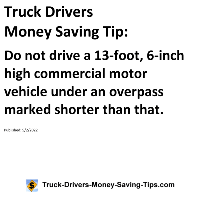 Truck Drivers Money Saving Tip for 05-02-2022