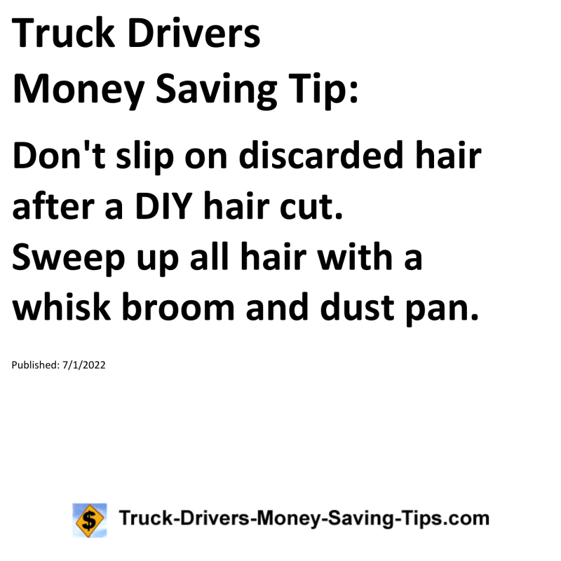 Truck Drivers Money Saving Tip for 07-01-2022