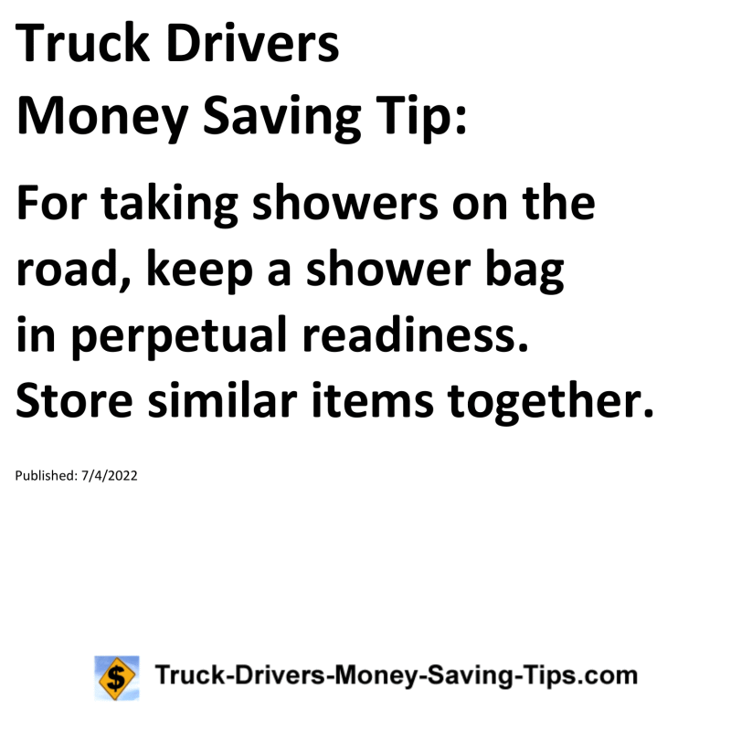 Truck Drivers Money Saving Tip for 07-04-2022