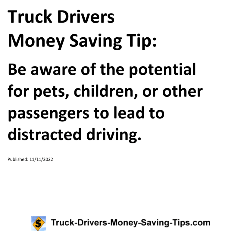 Truck Drivers Money Saving Tip for 11-11-2022