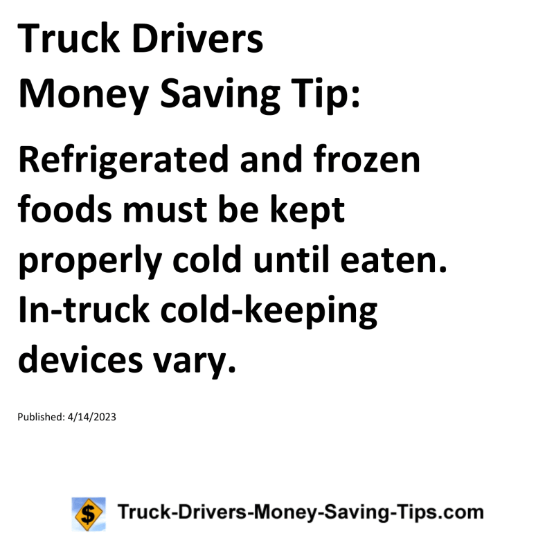 Truck Drivers Money Saving Tip for 04-14-2023