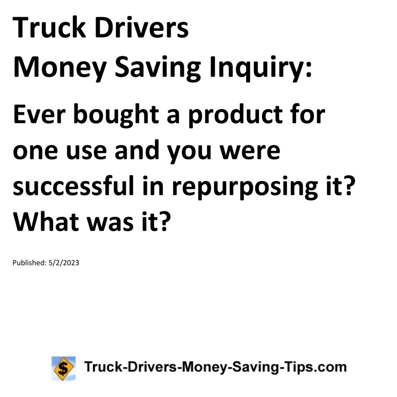 Truck Drivers Money Saving Inquiry for 05-02-2023