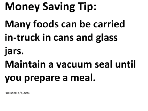 Truck Drivers Money Saving Tip for 05-08-2023